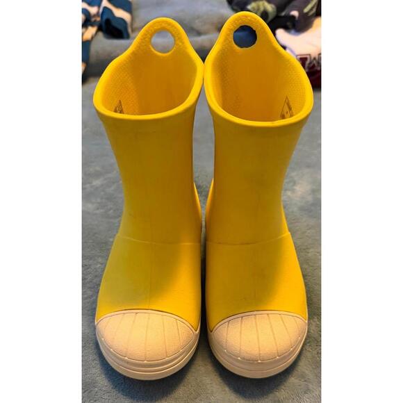 CROCS Other - Yellow Crocs Rain Boots with Handle Loops